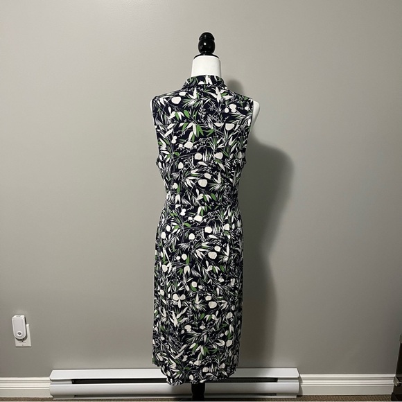 Hobbs London Nadia Sleeveless Jersey Dress Floral Leaf Navy Pattern - Picture 10 of 16